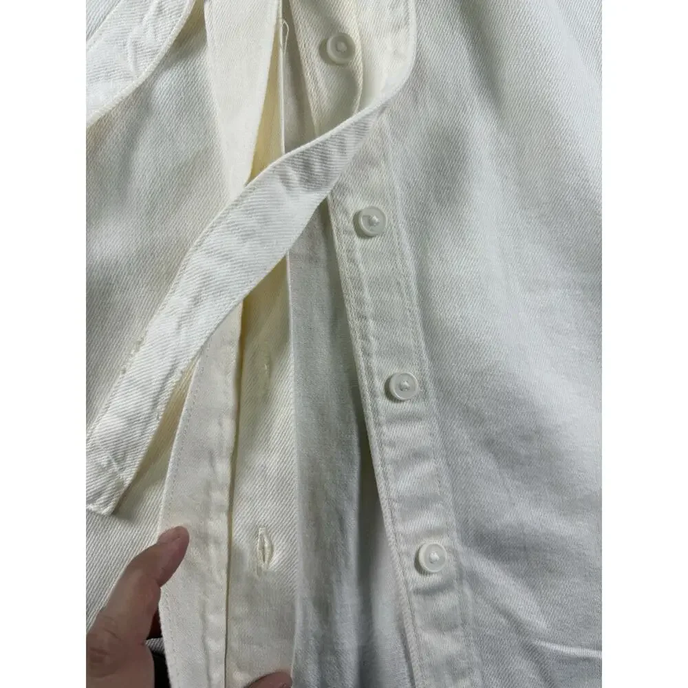 Levi's L93808 Womens White Ainsley Denim Utility Dress Size Small (NWT)